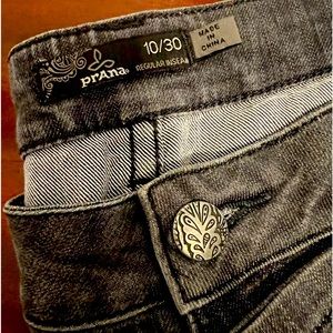 Prana wide leg fade to black jeans.